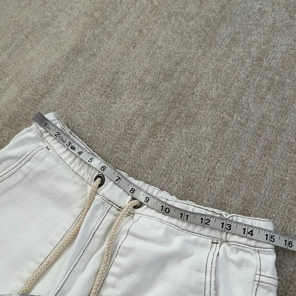 Revolve One Teaspoon Shabbies White Boyfriend Cropped Jeans S - Picture 8 of 10